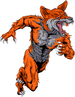 Mascot Fox Graphic Design Illustration - Werewolf Running, HD Png Download PNG image with transparent background