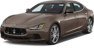 Maserati Luxury Sedan Brown PNG Image