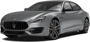 Maserati Luxury Sedan Profile View PNG Image