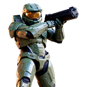 Master Chief Action Pose PNG 43 PNG image with transparent background