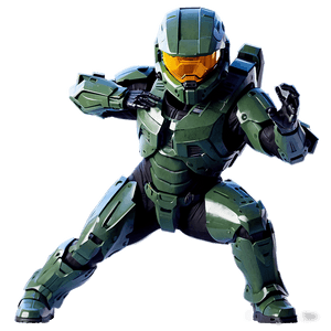 Master Chief Action Pose PNG 84 PNG image with transparent background