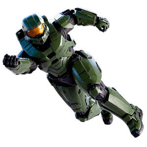 Master Chief Action Pose PNG eyt PNG image with transparent background