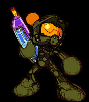 Master Chief Cartoon, HD Png Download PNG image with transparent background