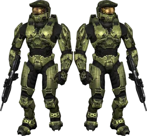 Master Chief Dual Stance PNG Image