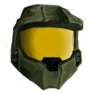 Master Chief Helmet Artwork PNG Image