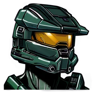 Master Chief Helmet Drawing Png Gfg15 PNG Image