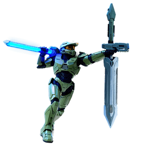 Master Chief with Energy Sword PNG 05212024 PNG image with transparent background