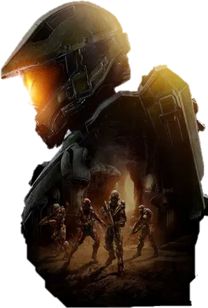 Master Chiefand Spartan Squad PNG Image