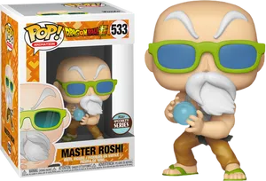 Master Roshi Funko Pop Figure PNG Image