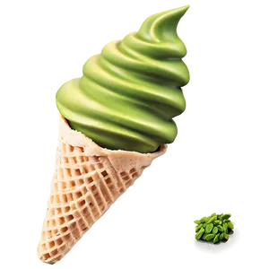 Matcha Waffle Cone Png Caa PNG Image