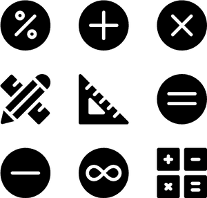 Math Symbols Clipart Black And White, HD Png Download PNG image with transparent background