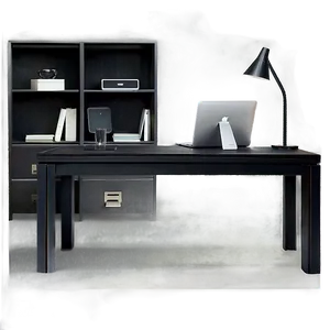 Matte Black Office Table Png Ebh49 PNG Image