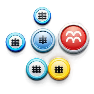 Matte Buttons Selection Png 06262024 PNG Image