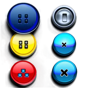 Matte Buttons Selection Png 06262024 PNG Image