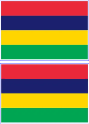 Mauritius Flag Vertical Display PNG Image