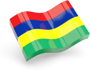 Mauritius Flag Waving PNG Image