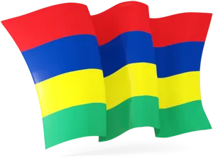 Mauritius Flag Waving PNG Image