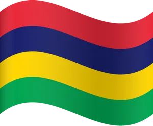 Mauritius Flag Waving PNG Image