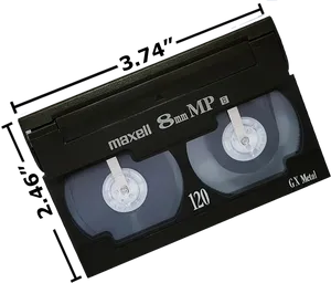 Maxell8mm Video Cassette Tape PNG Image