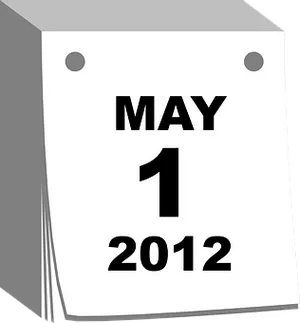 May1st2012 Calendar Page PNG Image