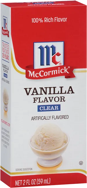 Mc Cormick Clear Vanilla Flavor Extract PNG Image