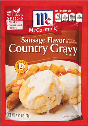 Sauage Flavor Country Gravy - Mccormick Country Style Gravy, HD Png Download PNG