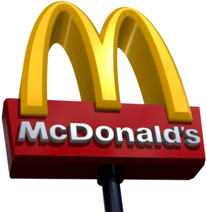 Mc Donalds Logoon Signpost PNG Image