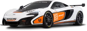 Mc Laren650 S Sprint Racecar Side View PNG Image