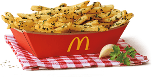 Mcdonald Fries Png - Herb And Garlic Seasoned Fries Mcdonalds, Transparent Png PNG image with transparent background