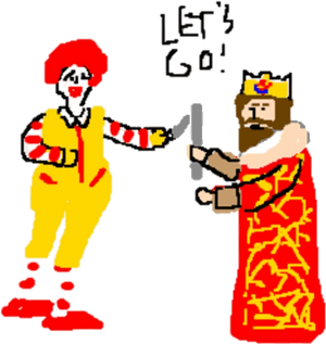 Mcdonalds Clipart Ronald Mcdonald Free Clip Art Stock - Mcdonald's Fries Versus Burger King Fries, HD Png Download PNG image with transparent background