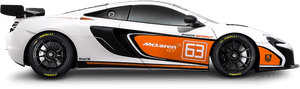Mclaren 675lt White Car - Png Livery Car, Transparent Png PNG image with transparent background