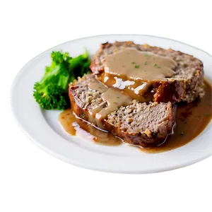 Meatloaf With Mushroom Gravy Png Ttx PNG Image