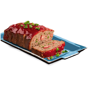 Meatloaf with Tangy Sauce PNG 06272024 PNG with transparent background