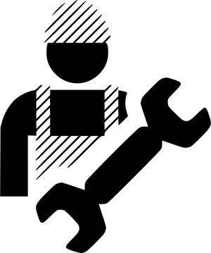 Mechanic Iconwith Wrenchand Gear PNG Image