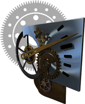 Mechanical Clockwork Gears PNG Image