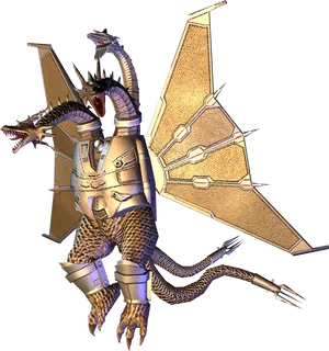 Mechanical Dragon Concept Art PNG Image