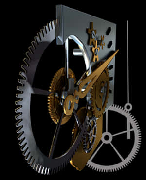 Mechanical Gear Clockwork Illustration PNG image with transparent background