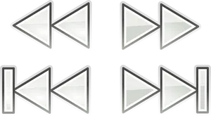 Media Playback Buttons Set PNG Image