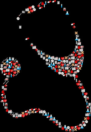 Medical Mosaic Stethoscope Art PNG