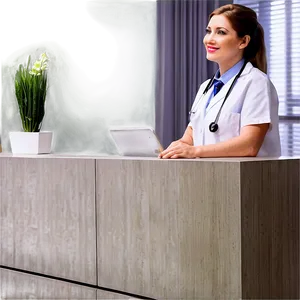 Medical Receptionist Picture Png Lod PNG Image