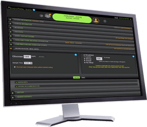 Medical Software Interface Display PNG image with transparent background