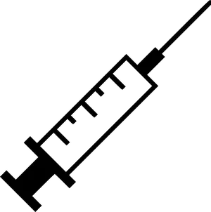 Medical Syringe Silhouette.png PNG Image