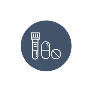 Medical Test Tubes Pills Icon PNG Image