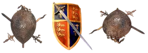 Medieval Armorand Sword Display PNG Image