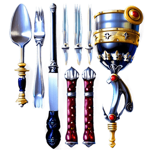 Medieval Banquet Utensils PNG krt PNG with transparent background