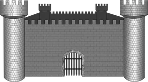 Medieval Castle Facade Illustration PNG Image