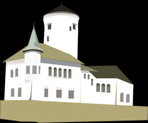 Medieval Castle Illustration PNG image with transparent background