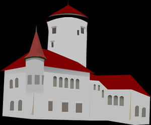 Medieval Castle Illustration PNG image with transparent background