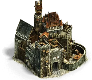 Medieval Castle Illustration.png PNG Image