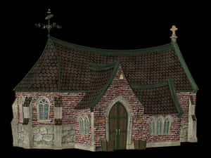 Medieval Church3 D Model PNG image with transparent background